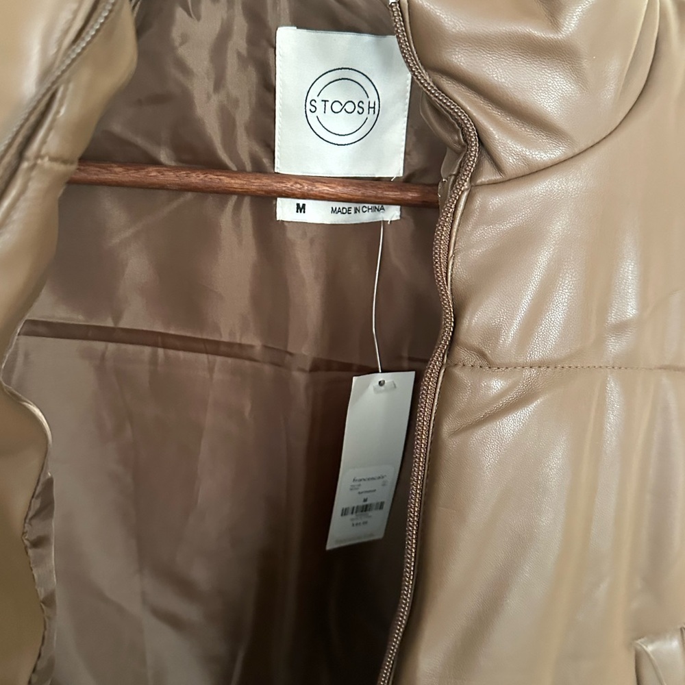 Stoosh Women's Tan Puff Vest